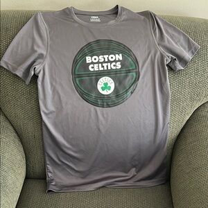 NBA Gray Youth Large Boston Celtics Short Sleeve Tee